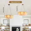 8-Light Tiered Chandelier Alabaster-Look 62cm