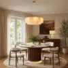 8-Light Tiered Chandelier Alabaster-Look 62cm
