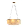 8-Light Tiered Chandelier Alabaster-Look 62cm