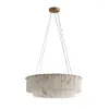 8-Light Tiered Chandelier Alabaster-Look 62cm