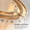 12-Light Linear Chandelier Alabaster-Effect 2-Tier Dining Chandelier 102cm