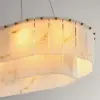 12-Light Linear Chandelier Alabaster-Effect 2-Tier Dining Chandelier 102cm