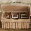 Picture of Aura 47” Wooden Shoe Storage Bench with Right-Side Cabinet for Entryway – AUD-H3142