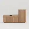 Picture of Aura 47” Wooden Shoe Storage Bench with Right-Side Cabinet for Entryway – AUD-H3142