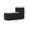 Aura 47” Wooden Shoe Storage Bench with Right-Side Cabinet for Entryway – AUD-H3143