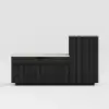 Aura 47” Wooden Shoe Storage Bench with Right-Side Cabinet for Entryway – AUD-H3143