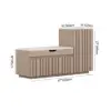 Aura 47” Wooden Shoe Storage Bench with Right-Side Cabinet for Entryway – AUD-H3144