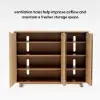 Lineva 48" Ash Wood Veneer Shoe Storage Fluted Entryway Cabinet – AUD-H3146