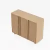 Lineva 48" Ash Wood Veneer Shoe Storage Fluted Entryway Cabinet – AUD-H3146
