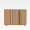 Lineva 48" Ash Wood Veneer Shoe Storage Fluted Entryway Cabinet – AUD-H3146