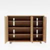 Lineva 48" Ash Wood Veneer Shoe Storage Fluted Entryway Cabinet – AUD-H3146