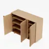 Lineva 48" Ash Wood Veneer Shoe Storage Fluted Entryway Cabinet – AUD-H3146