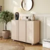 Lineva 48" Ash Wood Veneer Shoe Storage Fluted Entryway Cabinet – AUD-H3147