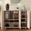 Lineva 48" Ash Wood Veneer Shoe Storage Fluted Entryway Cabinet – AUD-H3147