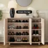 Lineva 48" Ash Wood Veneer Shoe Storage Fluted Entryway Cabinet – AUD-H3147