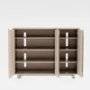 Lineva 48" Ash Wood Veneer Shoe Storage Fluted Entryway Cabinet – AUD-H3147