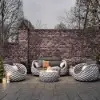 Cocaro 5-Piece Winter Outdoor Smokeless Fire Pit Sofa Set with Coffee Table and Chairs