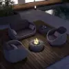 Cocaro 5-Piece Winter Outdoor Smokeless Fire Pit Sofa Set with Coffee Table and Chairs