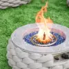 Cocaro 5-Piece Winter Outdoor Smokeless Fire Pit Sofa Set with Coffee Table and Chairs