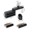 Humply Black Extendable Leather Makeup Vanity Set with Mirror (48"-83")