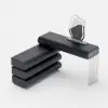Humply Black Extendable Leather Makeup Vanity Set with Mirror (48"-83")