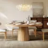 Cloude 100 cm 12-Light Glass Chandelier with Bulbs & Adjustable Height
