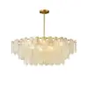 Cloude 100 cm 12-Light Glass Chandelier with Bulbs & Adjustable Height