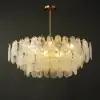 Cloude 100 cm 12-Light Glass Chandelier with Bulbs & Adjustable Height
