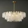 Cloude 100 cm 12-Light Glass Chandelier with Bulbs & Adjustable Height