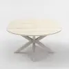 Outdoor 5-Piece Round Sintered Stone Top Extendable Dining Set