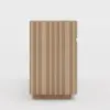 Aura 65" Ash Wood Slatted Natural TV Stand with Sintered Stone Top