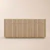 Aura 65" Ash Wood Slatted Natural TV Stand with Sintered Stone Top