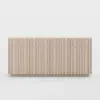 Aura 65" Ash Wood Slatted TV Stand with Sintered Stone Top – AUD-H3167