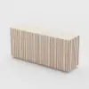 Aura 65" Ash Wood Slatted TV Stand with Sintered Stone Top – AUD-H3167