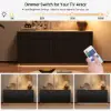 Picture of Aura 65" Ash Wood Slatted Black TV Stand with Sintered Stone Top