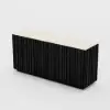 Picture of Aura 65" Ash Wood Slatted Black TV Stand with Sintered Stone Top