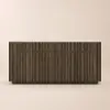 Aura 65" Ash Wood Slatted TV Stand with Sintered Stone Top – AUD-H3169