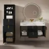 Artis 149cm Tall Bathroom Storage Cabinet & 92cm Wall-Mounted Single Vanity Set
