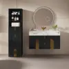 Artis 149cm Tall Bathroom Storage Cabinet & 92cm Wall-Mounted Single Vanity Set