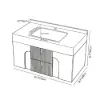 Artis 149cm Tall Bathroom Storage Cabinet & 92cm Wall-Mounted Single Vanity Set