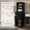 Artis 149cm Tall Bathroom Storage Cabinet & 92cm Wall-Mounted Single Vanity Set