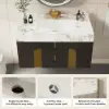 Artis 149cm Tall Bathroom Storage Cabinet & 92cm Wall-Mounted Single Vanity Set