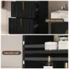 Artis 149cm Tall Bathroom Storage Cabinet & 152cm Wall-Mounted Double Vanity Set – Black