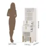 Artis 149cm Tall Bathroom Storage Cabinet & 152cm Wall-Mounted Double Vanity Set – White