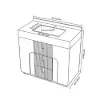 Artis 149cm Tall Bathroom Storage Cabinet & 92cm Single Vanity Set – Matte Black