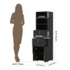 Artis 149cm Tall Bathroom Storage Cabinet & 92cm Single Vanity Set – Matte Black