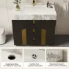 Artis 149cm Tall Bathroom Storage Cabinet & 92cm Single Vanity Set – Matte Black