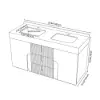 Artis 149cm Bathroom Storage Cabinet & 152cm Double Vanity Set with Sintered Stone Top – Matte Black