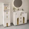 Artis 149cm Tall Bathroom Storage Cabinet & 92cm Single Vanity Set – White