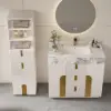 Artis 149cm Tall Bathroom Storage Cabinet & 92cm Single Vanity Set – White